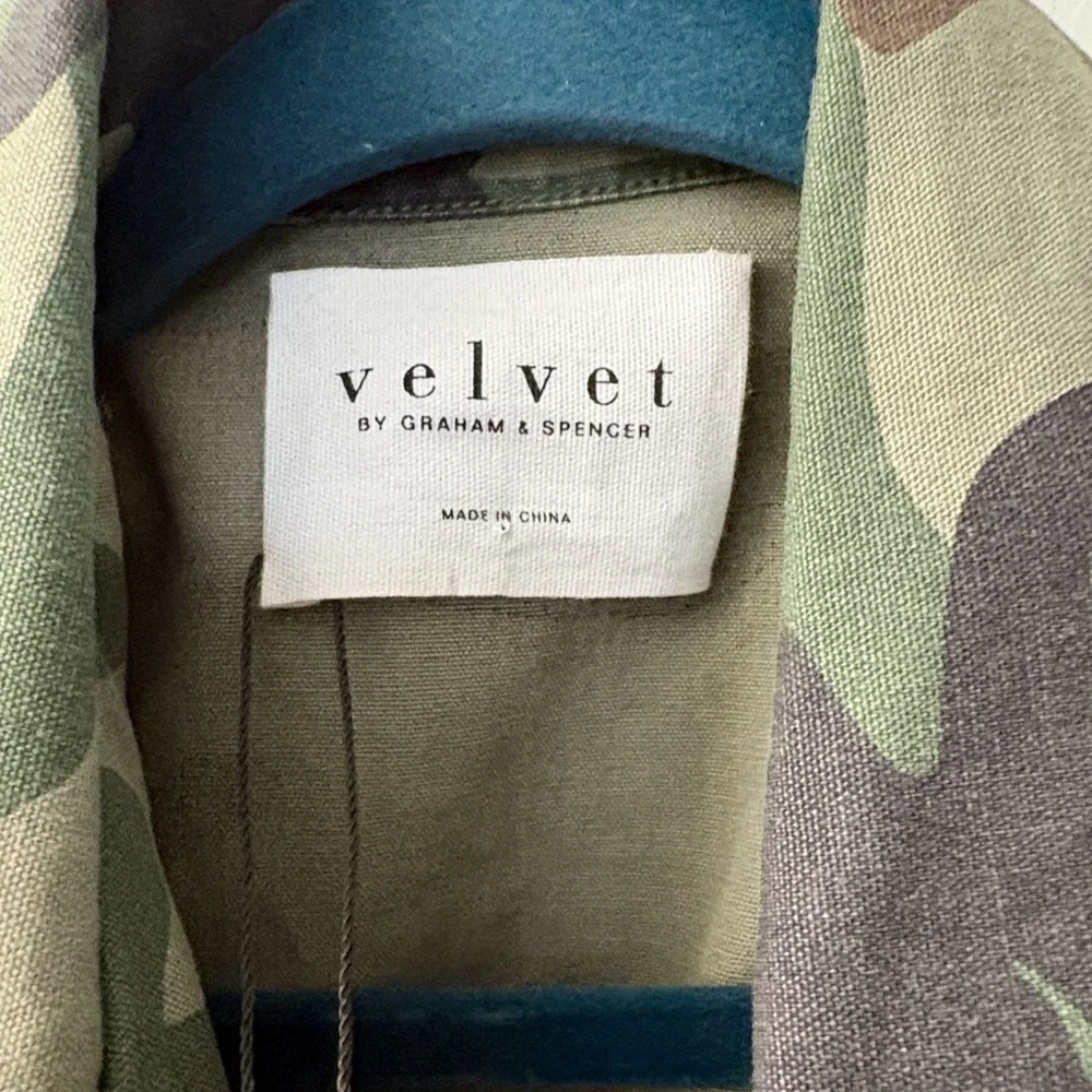 Velvet Graham Spencer Camo Utility Jacket NWT XS Military Cargo Coat